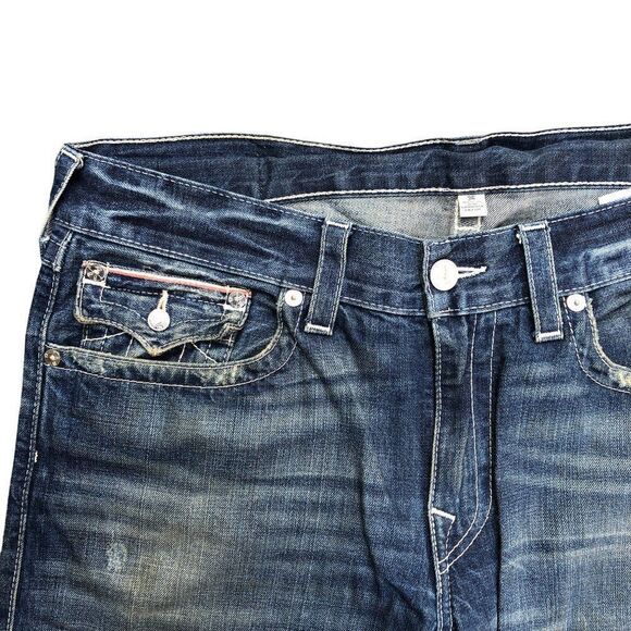 True Religion Jeans Size 36 STRAIGHT Blue - Picture 10 of 10